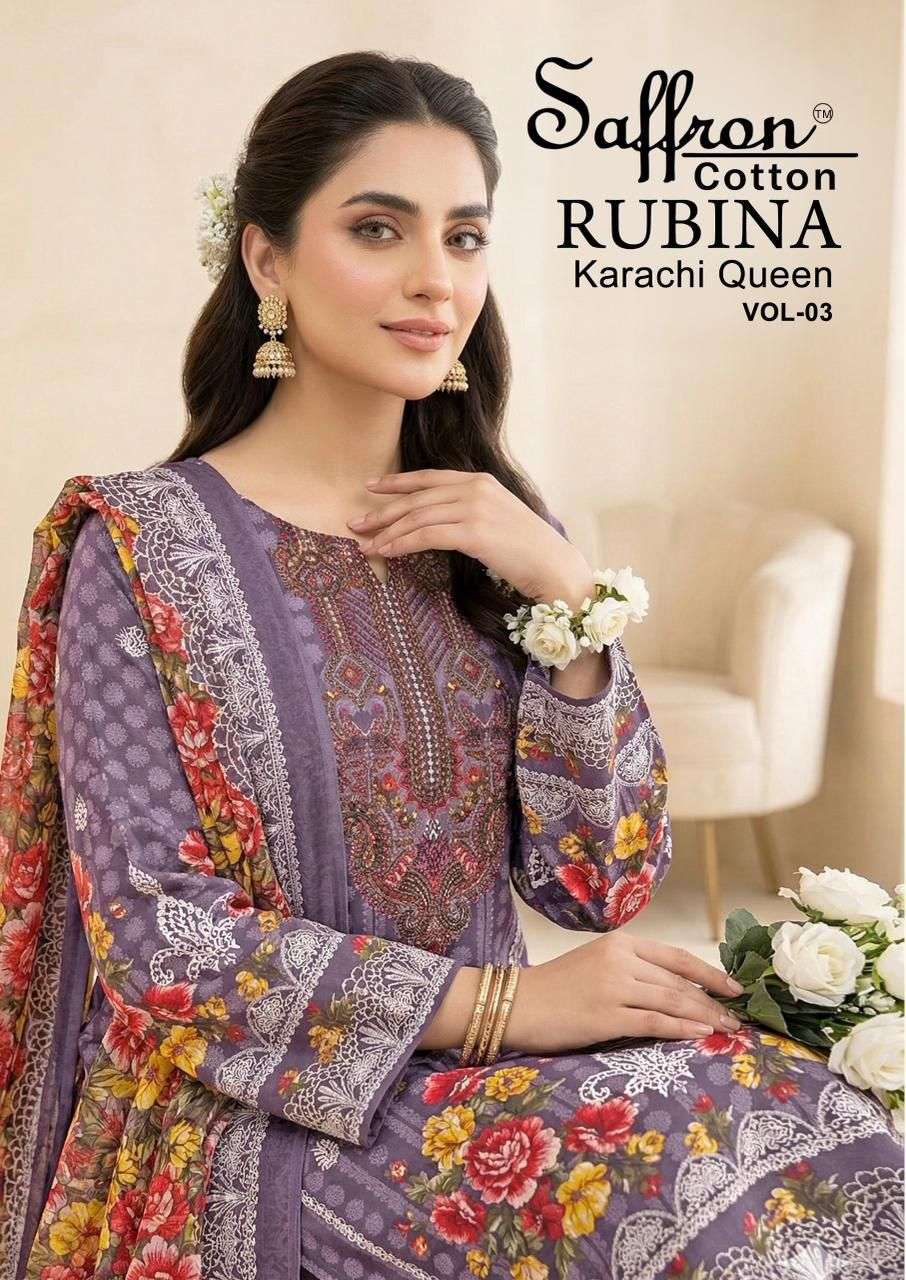 RUBINA KARACHI QUEEN VOL - 03 BY SAFFRON COTTON